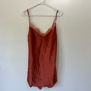 Victoria’s Secret Burnt Orange Silky Nightgown, size Small